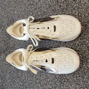 Michael Kors Maddy Two-Tone Logo Trainer Shoes